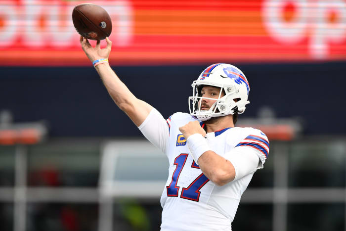 Allen makes a throw during a loss to the New England Patriots on Oct. 22.
